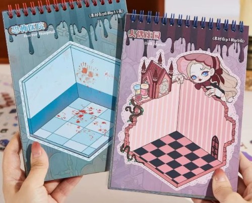 Domki z naklejkami 3D DIY 20 arkuszy Statek duchów TIK TOK