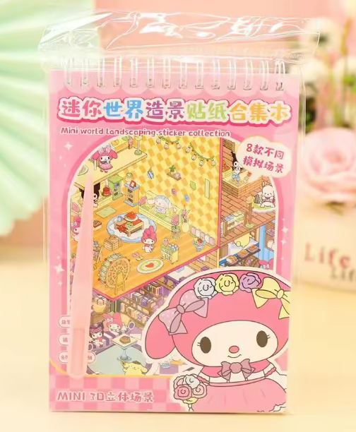 Domki z naklejkami 3D DIY My Melody Sanrio TIK TOK