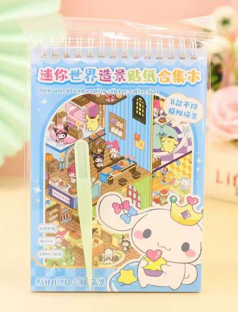 Domki z naklejkami 3D DIY Cinnamonroll Sanrio TIK TOK