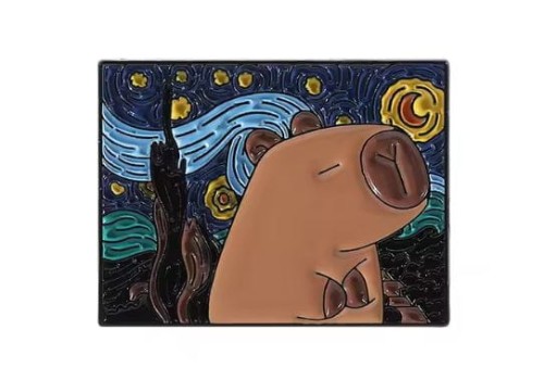 Przypinka emaliowana metalowa PIN Kapi-Noc Van Gogh