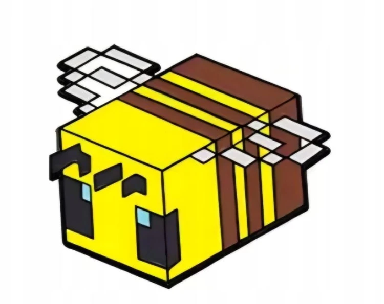 Przypinka emaliowana metalowa PIN Pszczoła Minecraft