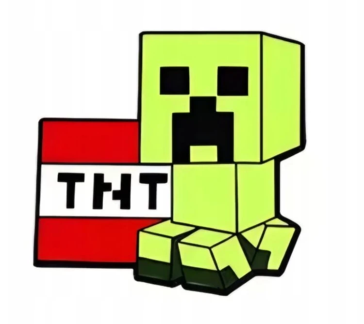 Przypinka emaliowana metalowa PIN Creeper TNT Minecraft