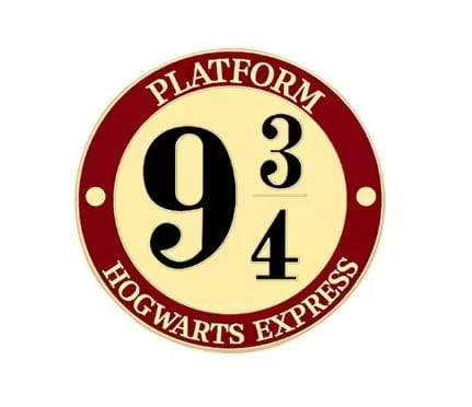 Przypinka emaliowana metalowa PIN Peron 9 i 3/4 Harry Potter