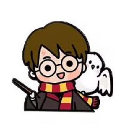 Przypinka emaliowana metalowa PIN Harry i Hedwiga Chibi Harry Potter