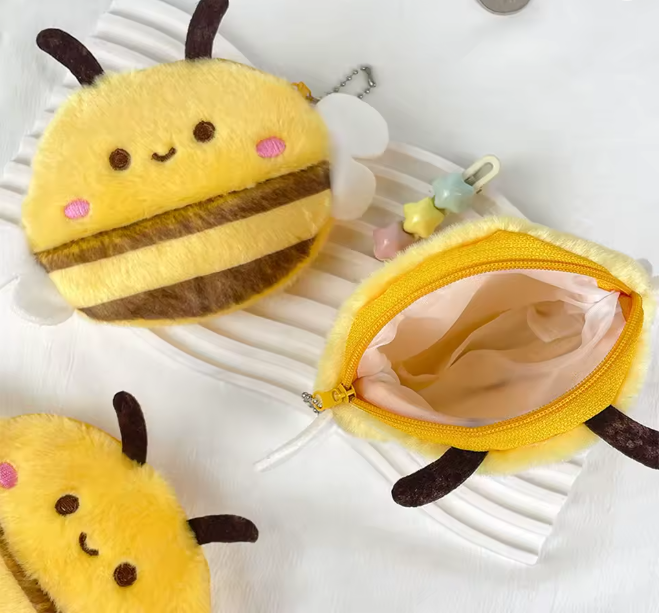 Portfelik pluszowy kawaii pszczoła 10cm