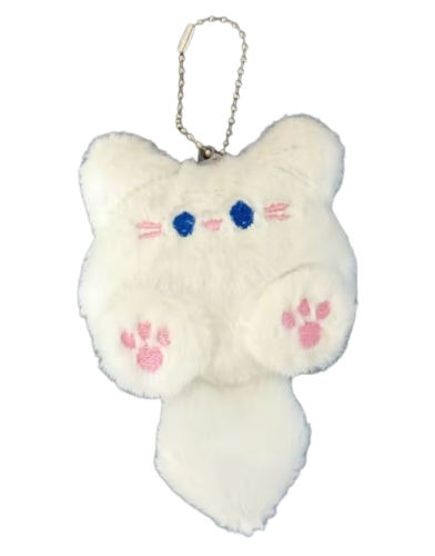 Breloczek pluszowy kotek białasek kawaii 10cm