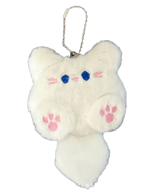Breloczek pluszowy kotek białasek kawaii 10cm