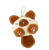 Breloczek pluszowy kotek kawaii brązowy ogonek 10cm