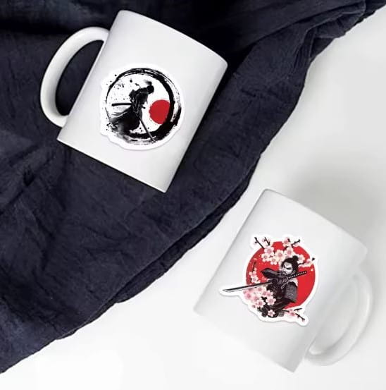 Naklejki winylowe Wlepy japoński samuraj Bushido 50 sztuk