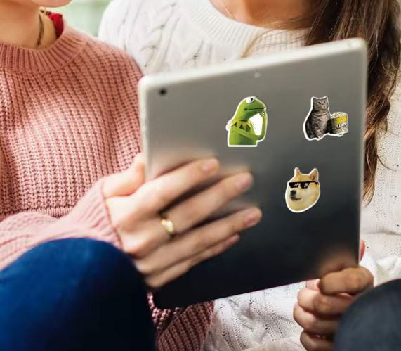 Naklejki winylowe Wlepy memy śmieszne obrazki 50 sztuk