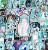 Naklejki winylowe Wlepy Hatsune Miku 50 sztuk