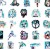 Naklejki winylowe Wlepy Hatsune Miku 50 sztuk