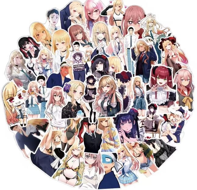 Naklejki winylowe Wlepy Project: Cosplay Marin Kitagawa MIX 50 sztuk