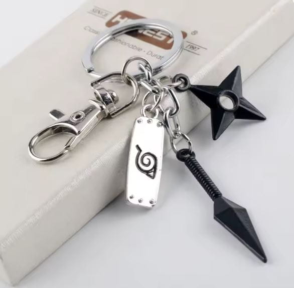 Brelok Naruto Uzumaki Kunai Shuriken Konoha symbol Anime Manga