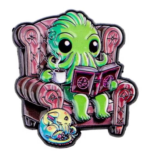 Przypinka emaliowana metalowa PIN Cthulhu na Chillu Lovecraft