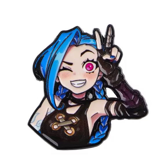 Przypinka emaliowana metalowa PIN Jinx ver. 1 Arcane: Leage of Legends LOL