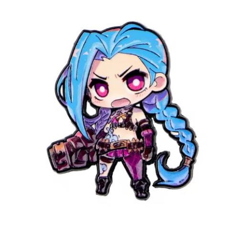 Przypinka emaliowana metalowa PIN Jinx ver. 2 Arcane: Leage of Legends LOL