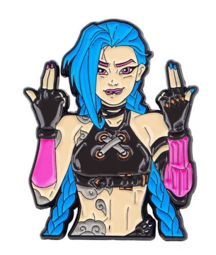 Przypinka emaliowana metalowa PIN Jinx ver. 3 Arcane: Leage of Legends LOL