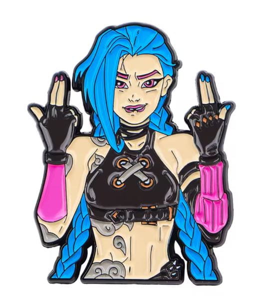 Przypinka emaliowana metalowa PIN Jinx ver. 3 Arcane: Leage of Legends LOL