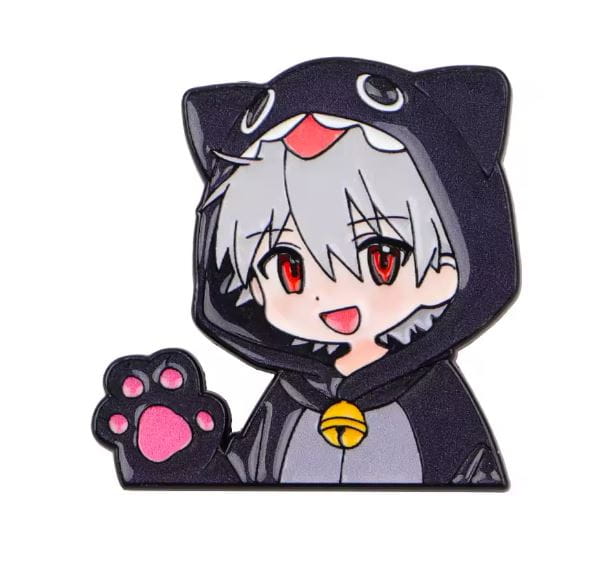 Przypinka emaliowana metalowa PIN Anime Boy Koci Strój Chibi