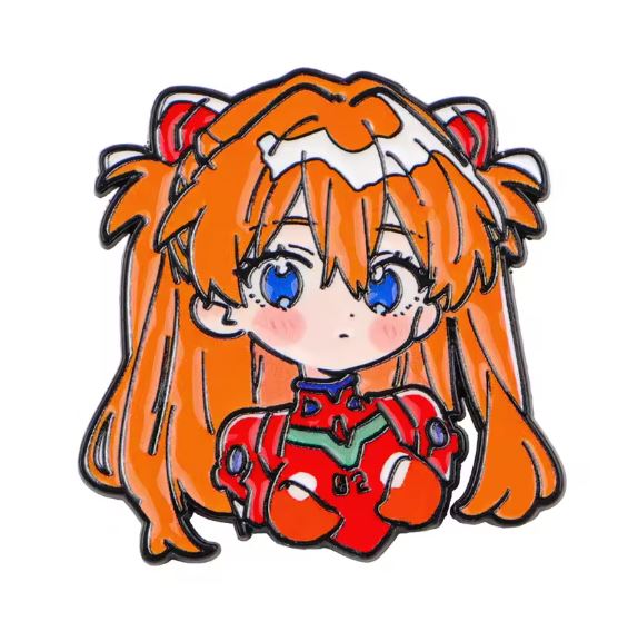 Przypinka emaliowana metalowa PIN Asuka Neon Genesis Evangelion