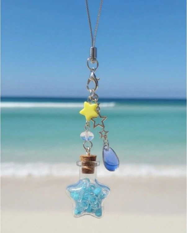 Zawieszka Wakacyjna Butelka Muszelki Letnia Lato Ocean Morze 13cm