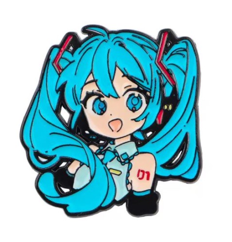 Przypinka emaliowana metalowa PIN Hatsune Miku ver. 3 Vocaloid
