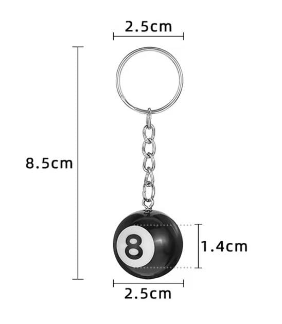 Brelok kula bilardowa 8 czara bila ósemka 8,5cm