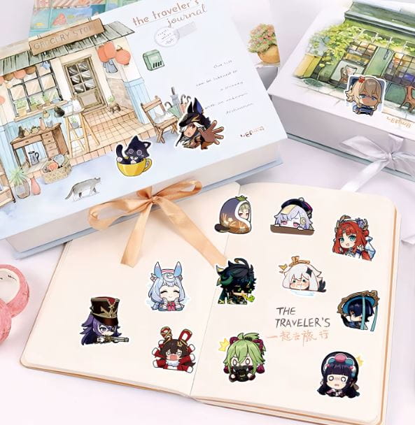 Naklejki winylowe Genshin Impact Chibi Anime Paimon 100 sztuk