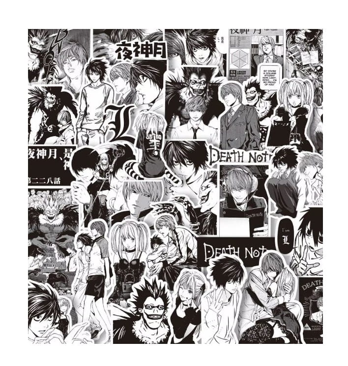 Naklejki winylowe Death Note Anime Manga Ryuk Light 65 sztuk
