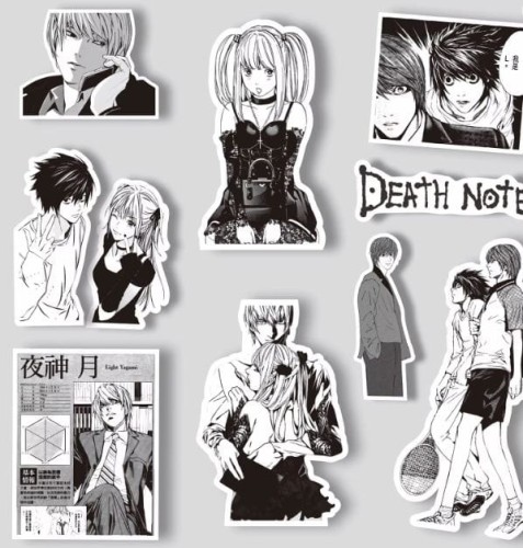 Naklejki winylowe Death Note Anime Manga Ryuk Light 65 sztuk