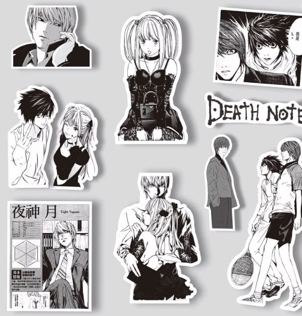 Naklejki winylowe Death Note Anime Manga Ryuk Light 65 sztuk