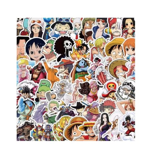 Naklejki winylowe One Piece Anime Manga Luffy Q 50 sztuk