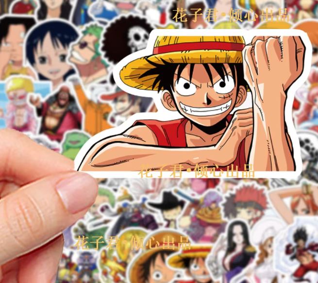 Naklejki winylowe One Piece Anime Manga Luffy Q 50 sztuk