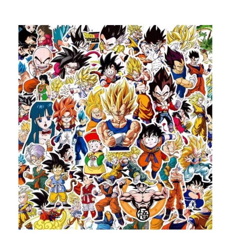 Naklejki winylowe Dragon Ball Songo Gohan Vegeta Anime Manga 50 sztuk