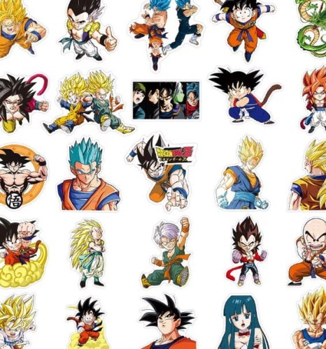Naklejki winylowe Dragon Ball Songo Gohan Vegeta Anime Manga 50 sztuk