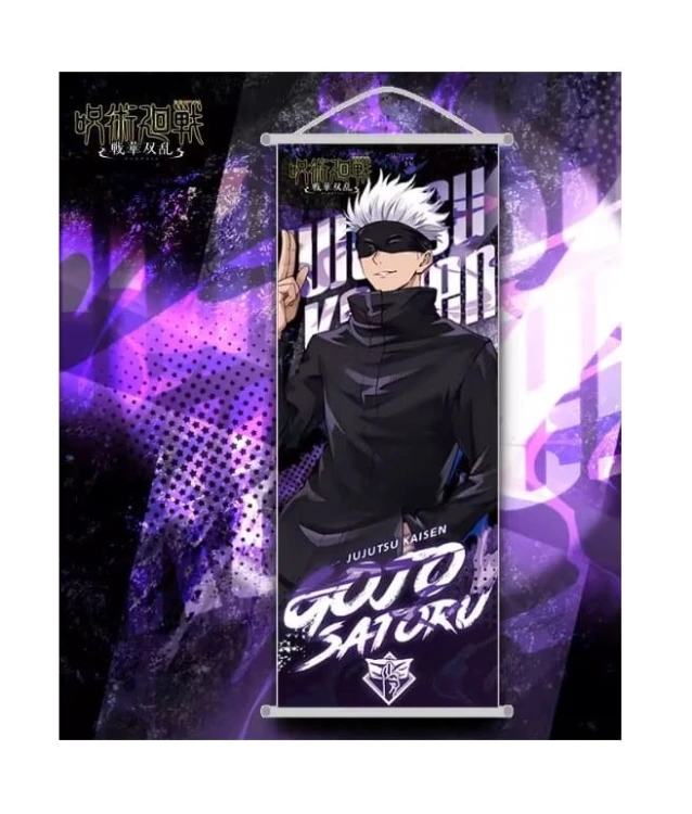 Obraz wiszący materiałowy Wall scroll Plakat do powieszenia Satoru Gojo Jujutsu Kaisen Anime Manga