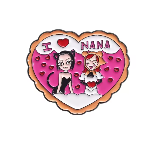 Przypinka emaliowana metalowa PIN I Love Nana Serce