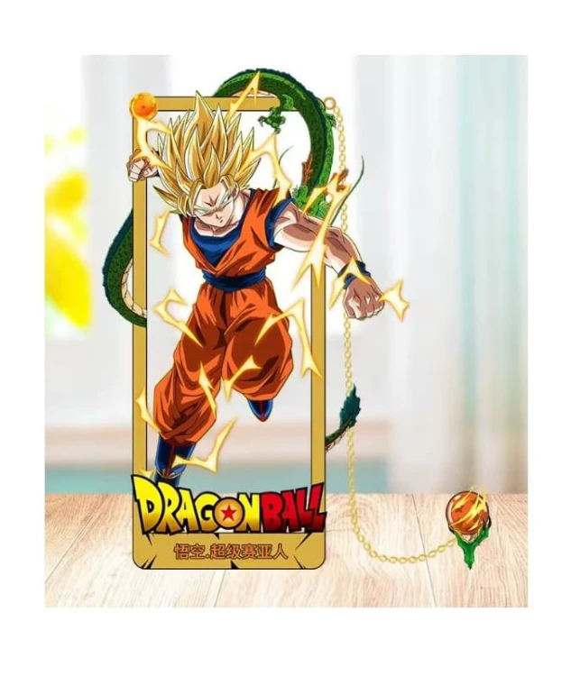 Metalowa zakładka z łańcuszkiem Super Saiyan Dragon Ball Anime Manga