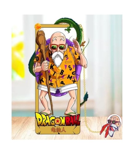 Metalowa zakładka z łańcuszkiem Mistrz Roshi Dragon Ball Anime Manga