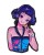 Przypinka emaliowana metalowa PIN Zoey Huntrix Demon Hunters