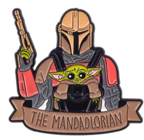 Przypinka emaliowana metalowa PIN Mando i Grogu Star Wars
