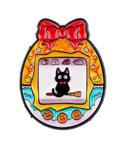 Przypinka emaliowana metalowa PIN Tamagotchi Jiji Studio Ghibli