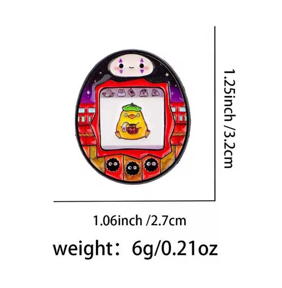 Przypinka emaliowana metalowa PIN Tamagotchi Spirited Away's Studio Ghibli