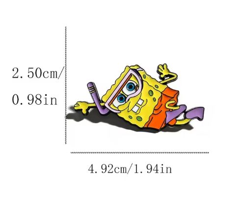 Przypinka emaliowana metalowa PIN Sponge Bob Nurek