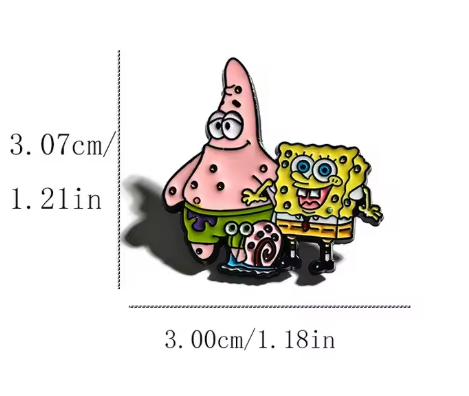 Przypinka emaliowana metalowa PIN Sponge Bob i Patryk Rozgwiazda