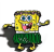 Przypinka emaliowana metalowa PIN Sponge Bob Tańczący Hawajski