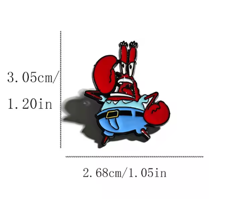 Przypinka emaliowana metalowa PIN Pan Krab z Sponge Bob