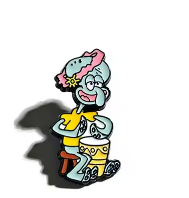 Przypinka emaliowana metalowa PIN Skalmar z Sponge Bob