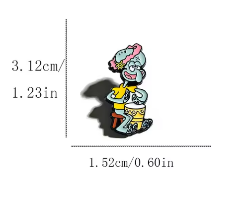Przypinka emaliowana metalowa PIN Skalmar z Sponge Bob
